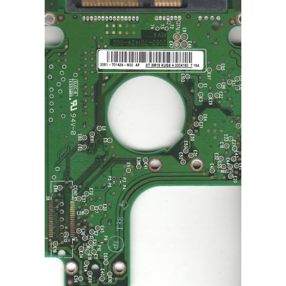 WD1200BEVS-22LAT0, 2061-701424-N00 AF, 002 REV A, WD SATA 2.5 PCB