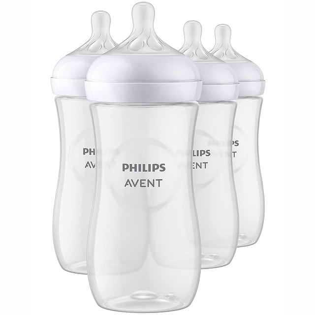 Biberón Philips AVENT Natural, 330 ml, transparente, paquete de 4 Philips AVENT NA