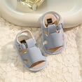 thumbnail image 6 of Linfrsh Baby Girls Boys Sandals Summer Beach Shoe Rubber Sole Leather Mesh Toddler First Walking Princess Outdoor Shoes(Blue,12-18 Months), 6 of 6