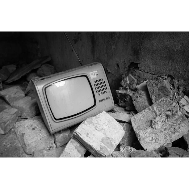 Framed Art For Your Wall Dump Old Tv City C C Dump Black White City 10x13 Frame Walmart Com Walmart Com