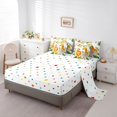 thumbnail image 5 of Castle Fairy Cute Watercolor Jungle Lion Giraffe Elephant 7-Piece Twin Bedding,Cartoon Animal Bedding Comforter Set,Green Brown White,Reversible, 5 of 7