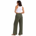 thumbnail image 2 of Wrongduck Women's Wide Leg Pants High Rise Flowy Trousers with Pockets, Wrinkle Resistant Casual Work Business Lounge Pants, 2 of 6