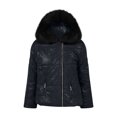 thumbnail image 5 of YOIAVAIOY Women Winter Warm Down Jacket Thick Slim Flash Coat Outdoor Faux Fur Hood Parka Short Slim Puffer Jacket Black XXXXL, 5 of 9