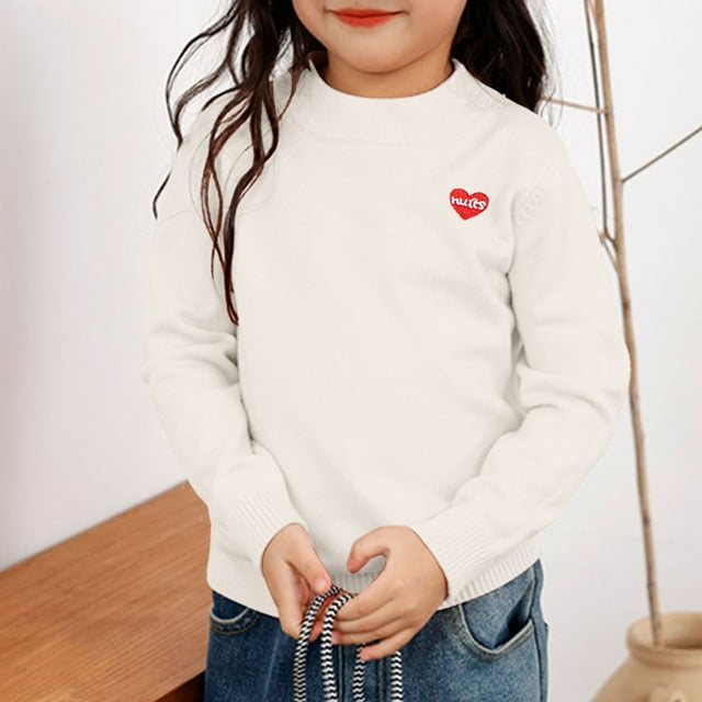 Enfants Enfants T-Shirt Chandail à Manches Longues Col Rond T-Shirts Hauts d'Automne Tees Coton Décontracté Chandail pour Enfants Vêtements pour Enfants 5-6 Ans
