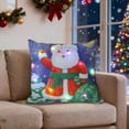 thumbnail image 4 of SLYNSHome Christmas Throw Pillow Cover with LED Lights,Light-up Winter Pillow Cases 18x18 inch Pillowcase Holiday Cushion Case for Couch Bed Sofa Decor, 4 of 7