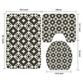 thumbnail image 3 of Black Beige Checkerboard Checkered Pattern Bathroom Rugs Sets 3 Piece,Toilet Cover Set,Absorbent Non Slip Bathroom Mats Sets with U-Shaped Contour Rug Toilet Rug Set, 3 of 5