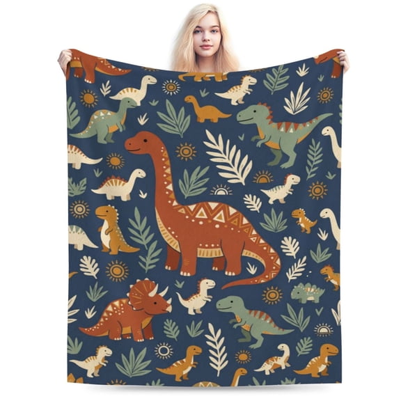 Dinosaur Blanket, Soft Lightweight Throw Blanket, Cozy Blanket for Bed, Sofa, Couch, Home Decor, Birthday Gift 50x40