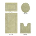 thumbnail image 2 of Better Trends Bath Rug 4 Piece Set 100% Cotton Soft Bathroom Seat Covers, Water Absorbent, Reversible, Machine Washable for Bathroom Decor Toilet Base Contour, Lid Cover Sage Lux Collection, 2 of 4