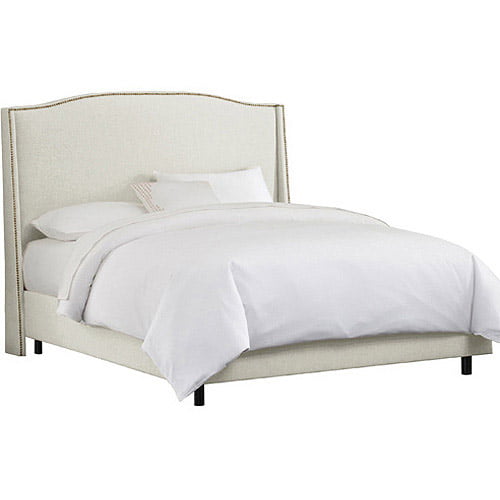 Skyline Furniture Talc Upholstered, Upholstered Wingback Queen Bed