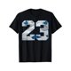 thumbnail image 2 of Camiseta a juego con el número 23, color azul militar. Camiseta informal para hombre, 100 % algodón, ideal como regalo para papá, esposo o abuelo. Tallas S-XXXL, color negro. Para adultos, hombres, mu, 2 of 4