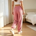thumbnail image 6 of Diufon Fleece Sleep Pants for Women Elastic Waist Fall Winter Thickened Warm Pajama Pants Plush Cozy Homewear Bottoms, 6 of 7