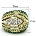 thumbnail image 2 of IP Gold(Ion Plating) Stainless Steel Ring with Top Grade Crystal in Multi Color for Women Multi Color Stone Color Style TK1145 Size 6, 2 of 4
