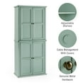 thumbnail image 3 of Crosley Furniture Holbrook Kitchen Storage Pantry Cabinet in Seafoam Blue, 3 of 11