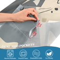 thumbnail image 3 of Yayeee Kitchen Curtains Tier Pair Light Filtering 27"x24" Rod Pocket Short Cafe Window Panel, Blue Cute Cats, 3 of 7