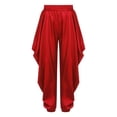 thumbnail image 3 of Rswnyirn Pantalons Harem en Satin pour Garçons Enfants Pantalons de Danse Hippie Dhoti Inde Pantalons Amples Drapés Rouges 16, 3 of 6