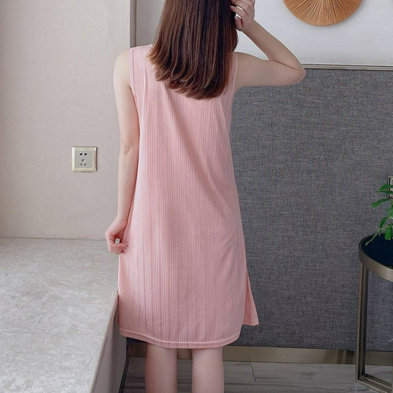 Women's Nightgowns with Built in Bra Soft Nightdress Full Slips