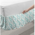 thumbnail image 2 of Nautical Bed Skirt, Underwater Themed Pattern of Seahorses and Starfish, Elastic Bedskirt Dust Ruffle Wrap Around for Bedding Decor, 4 Sizes, Dark Seafoam Pale Sepia, by Ambesonne, 2 of 2