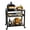 Black, variant on NUUK Heavy Duty Grill Cart 30"x24", Outdoor Pizza Oven Table with Stainless Steel Top, 3-Tier BBQ Prep Table with Sliding Drawer, Outdoor Kitchen Serving Cart for Grilling, Patio