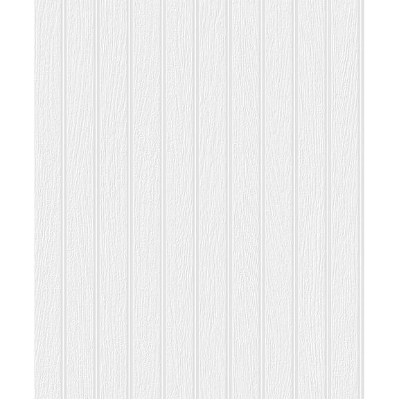 Seabrook Designs Off-White Faux Beadboard Paintable Unpasted Wallpaper