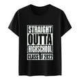 thumbnail image 1 of asdoklhq Juniors Plus Tops & T-Shirts, Women Casual Printing Pullover Short Sleeve T-Shirt Tops Blouse, 1 of 3