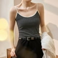 thumbnail image 4 of CYRBOKO Sleeveless Tank Tops for Women, Crew Neck Striped Casual Cotton Spaghetti strap top Black Size S, 4 of 9
