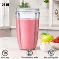 thumbnail image 2 of (2 pack) 24oz Replacement Cup for Nutribullet 600W/900W, Replacement Parts Replacement Cups for Nutribullet, 2 of 14