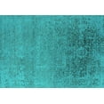 thumbnail image 1 of Ahgly Company Machine Washable Indoor Rectangle Oriental Turquoise Blue Industrial Area Rugs, 8' x 10', 1 of 4