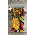 thumbnail image 3 of Ambesonne Harvest Quilted Bedspread Set 2 Pcs, Vegetables on Rustic Table, Twin Size, Multicolor, 3 of 3