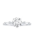thumbnail image 4 of Rosec Jewels - Lab Created Diamond Circle Engagement Ring with Spaced Accent (Ef-VS Quality) - 1 Ct Diamond Ring, 925 Sterling Silver, US 4.00, 4 of 8
