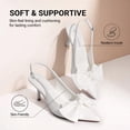 thumbnail image 4 of DREAM PAIRS Women’s Slingback Pumps, 3-Inch Stiletto High Heels with Bow, Closed Toe Satin Dress Shoes for Wedding & Work, 4 of 8
