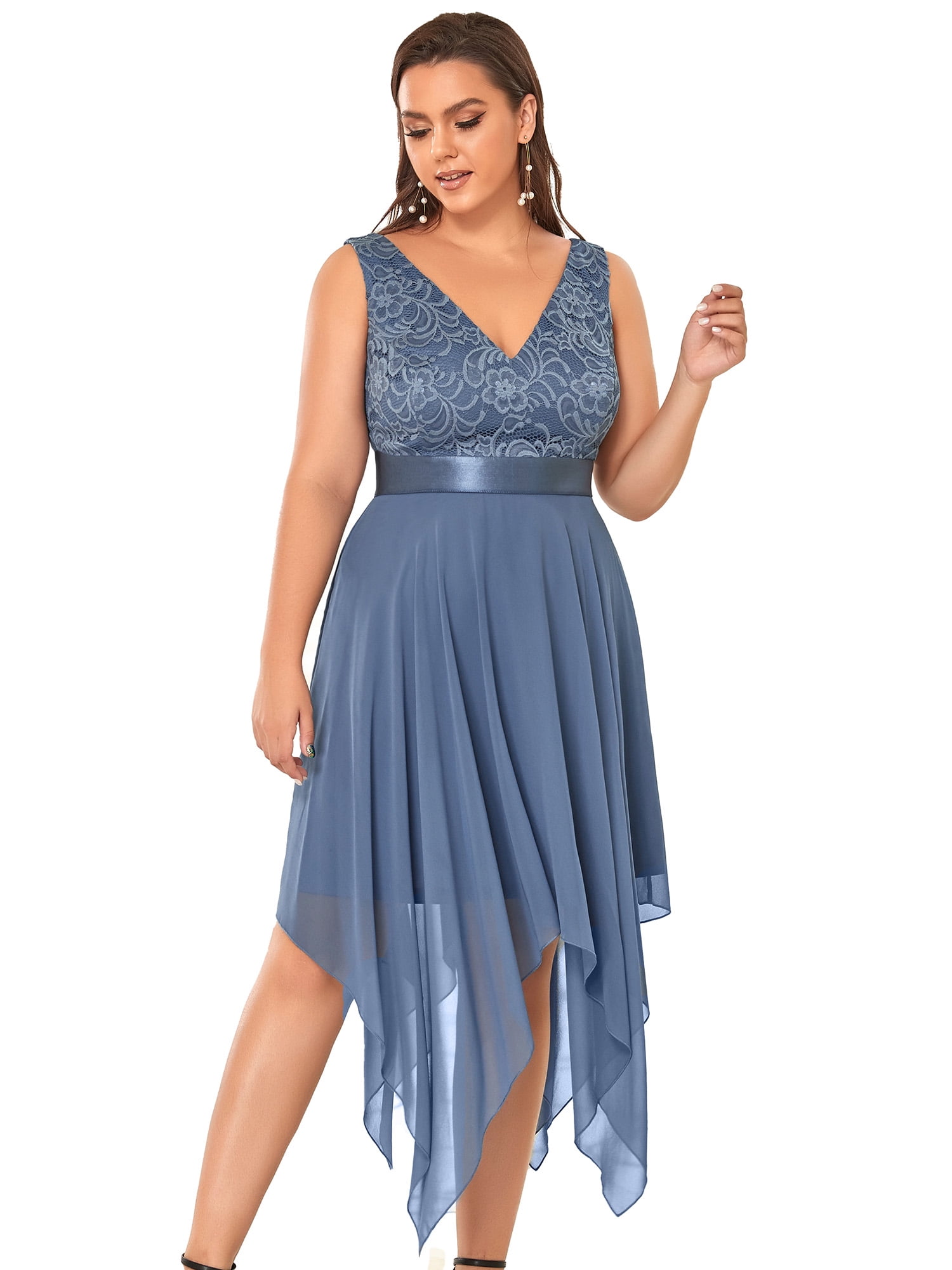 Ever-Pretty US V-neck Evening Dresses Applique Lace Cocktail Gowns A-Line 07706