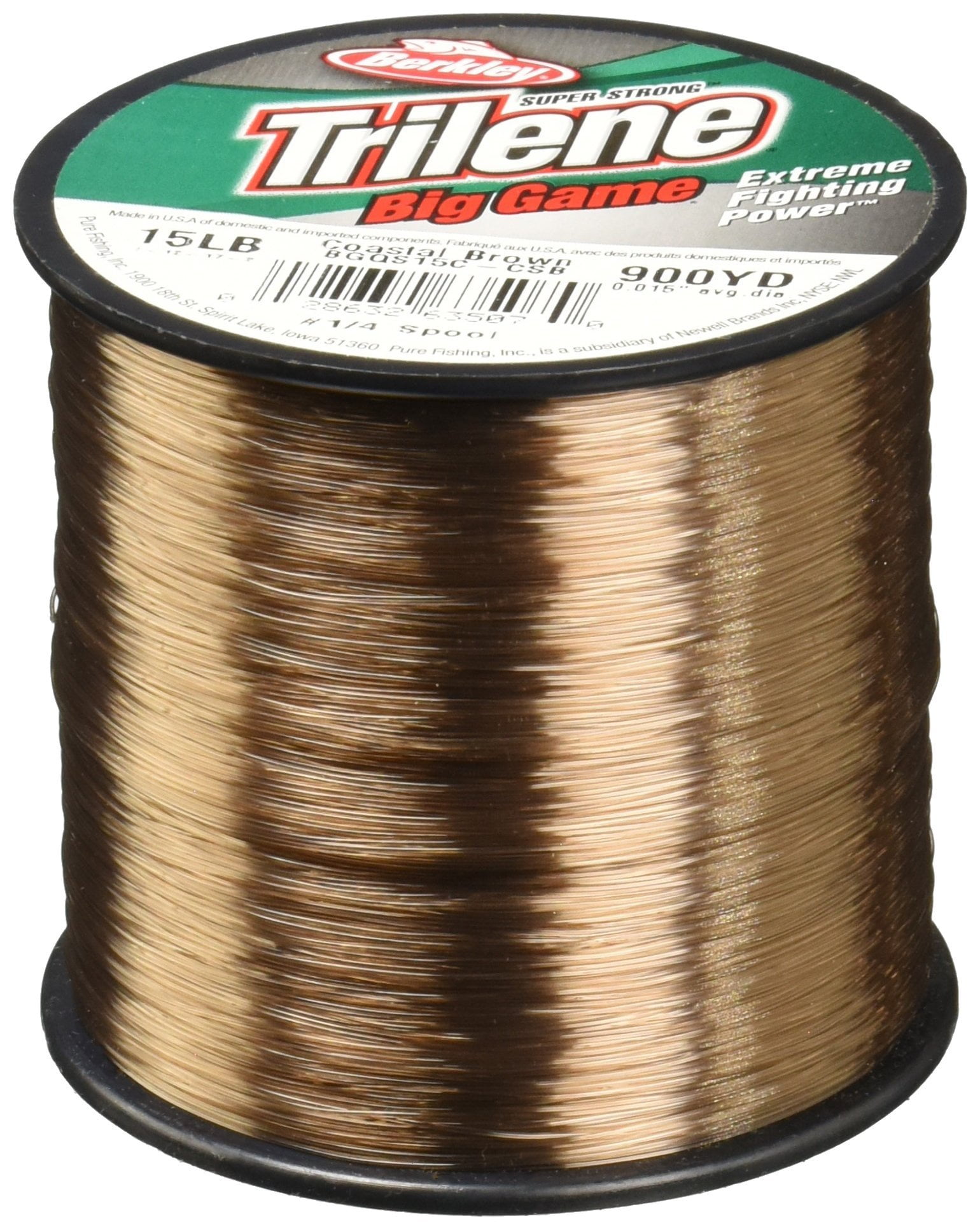 (2 pack) Berkley Trilene® Big Game™ Monofilament Fishing Line, Solar Collector, 10 lb Test Strength, 1500 yd