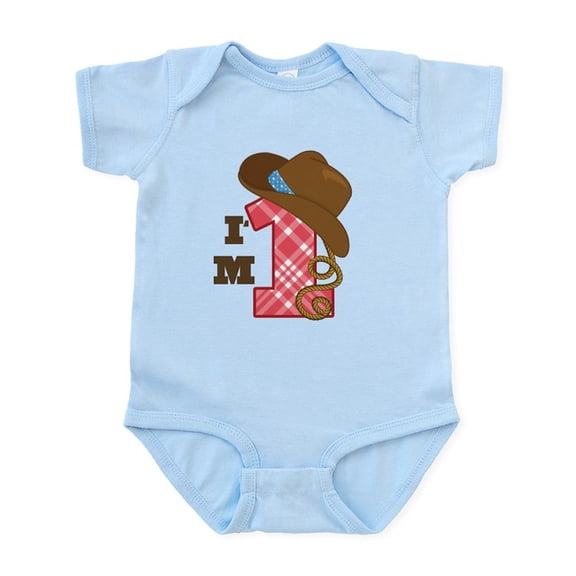 CafePress - 1 Year Old Cowboy Infant Bodysuit - Baby Light Bodysuit, Size Newborn - 24 Months