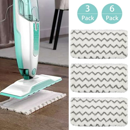 Shark Steam Cleaner Parts 3/6Pack Microfiber Steam Washable Reusable Mop Pads for Shark Vacuum Cleaner S1000/S1000A /S1000C/S1000WM/S1001C Replacement Mop Pads ()