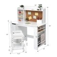 thumbnail image 4 of Eastvita ' Desk Chair Set - Wooden Study Table with Storage Shelves Bulletin Board Hutch for Homework Reading, 4 of 5