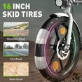 thumbnail image 6 of COLORWAY BK35M 16" Foldable Electric Bike for Adults, 350W Lightweight Commuter E-Bike, 37 Miles Range, Quick-Fold Portable Design, Aluminum Frame, UL2849 Certified, 6 of 10