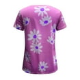 thumbnail image 5 of Dyegold Vintage Tees For Women Floral Print Short Sleeve Crewneck Tops Shirts Plus Size Retro Graphic Tshirts Casual Blouse, 5 of 5