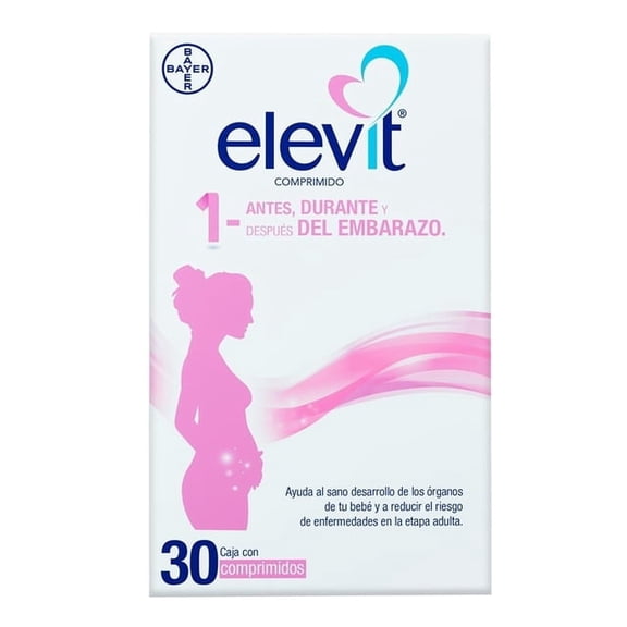 Multivitamínico Elevit Para el embarazo, Caja con 3 comprimidos