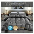 thumbnail image 3 of Luxurious Oversized California King Goose Down Comforter, 108 X 98 inches, UNIQUE Gray Pinch Pleat, 600 Thread Count, 100% Egyptian Cotton Cover, 80 Oz Fill Weight, 750 Fill Power, 3 of 7