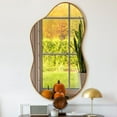 thumbnail image 3 of TEWLOSS Irregular Wall Mirror 46"x26" Cloud Shaped Mirrors for Bathroom, Gold Aluminum Alloy Frame, 3 of 11