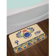 thumbnail image 2 of Egyptian Bath Mat, Ancient Antique Historical Culture Icon of Scarab Eye with Ornaments Print, Non-Slip Plush Mat Bathroom Kitchen Laundry Room Decor, 29.5 X 17.5 Inches, Multicolor, Ambesonne, 2 of 2