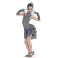 thumbnail image 4 of Traje de actuación de baile latino, disfraz de actuación de baile de competición con borlas de lentejuelas, 4 of 4