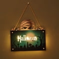 thumbnail image 2 of Halloween Luminous Doorplate Hanging Night Lantern Pumpkin Ghost Lantern, 2 of 2