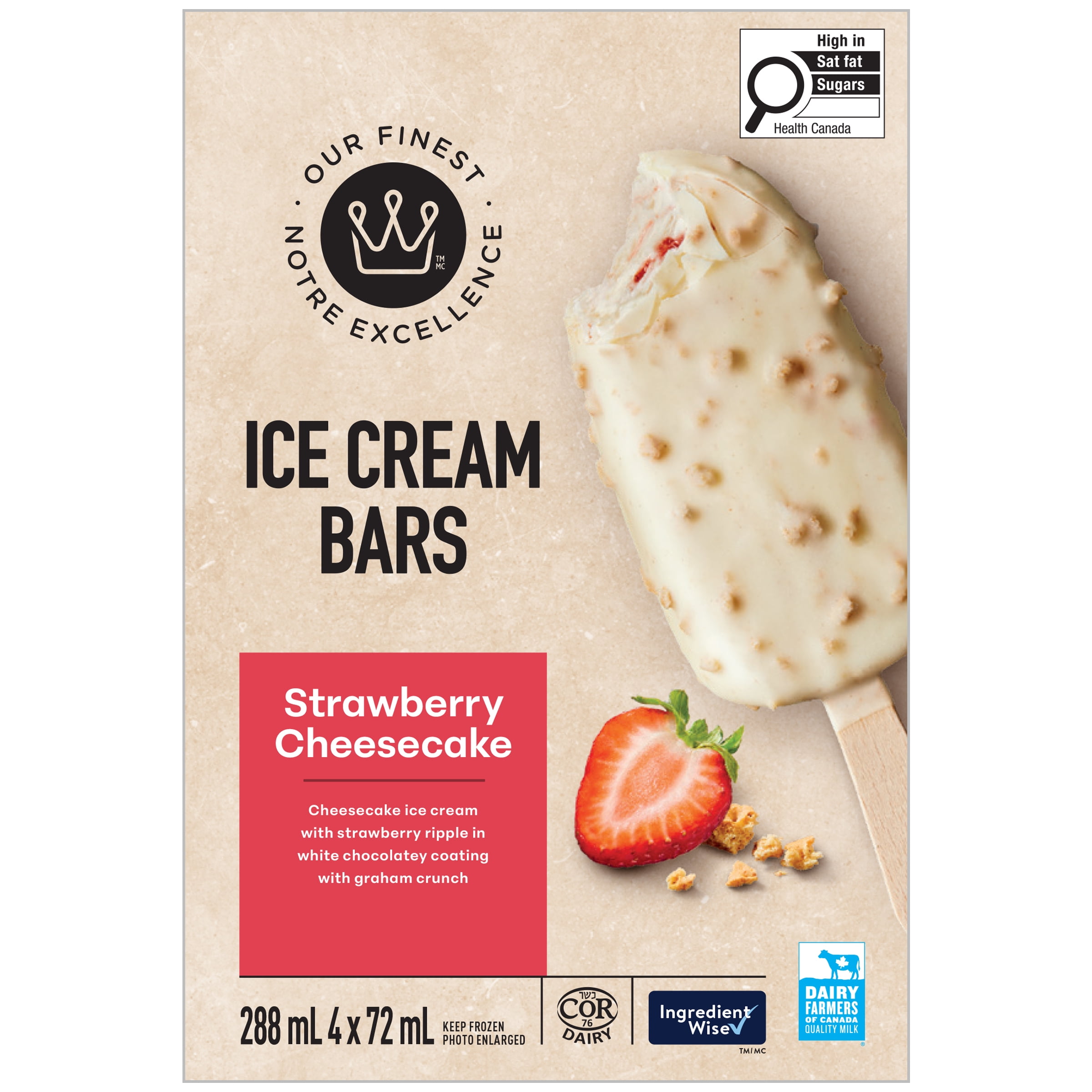 Our Finest Strawberry Cheesecake Ice Cream Bars