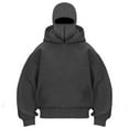 thumbnail image 4 of Cat Pouch Sweatshirts for Men Women Long Sleeve Kitten Puppy Holder Hoodies/Hoodless Front Large Pouch Pet Carrier Sweatshirt Pure Loose Cozy Pullover Tops 2-Grey S, 4 of 5