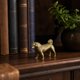 thumbnail image 1 of Estatua perro latón, adorno escritorio, decoración artesanal para escritorio, escultura perro, figura animal para estanterías libros A, 1 of 8