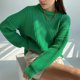 thumbnail image 2 of Suéter europeo y americano para mujer, estilos de otoño e invierno, suelto, cuello redondo, color sólido, manga larga, estilo perezoso, chaqueta de punto, ropa para mujer, 2 of 6