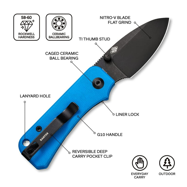 CIVIVI Baby Banter Pocket Folding Knife, C19068S-3, Nitro-V Blade