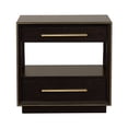 thumbnail image 3 of Poplar Wood 2 - Drawer Nightstand with Smooth Base / Bold Look for Bedroom, 3 of 5