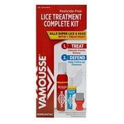 Vamousse Lice Treatment Complete .. Kit - Includes Lice .. Treatment Mousse, Daily Lice .. Shampoo & Steel Comb, .. Kills Super Lice & .. Eggs, No Harmful Chemicals, .. Suitable for Kids & .. Adults